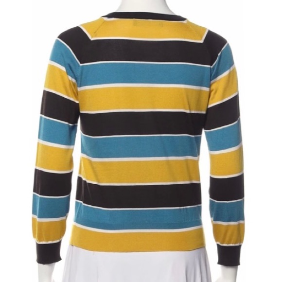 DOLCE & GABBANA 100% Silk Striped Multicolored Pullover Sweater Size 40 (US S) - Picture 4 of 13